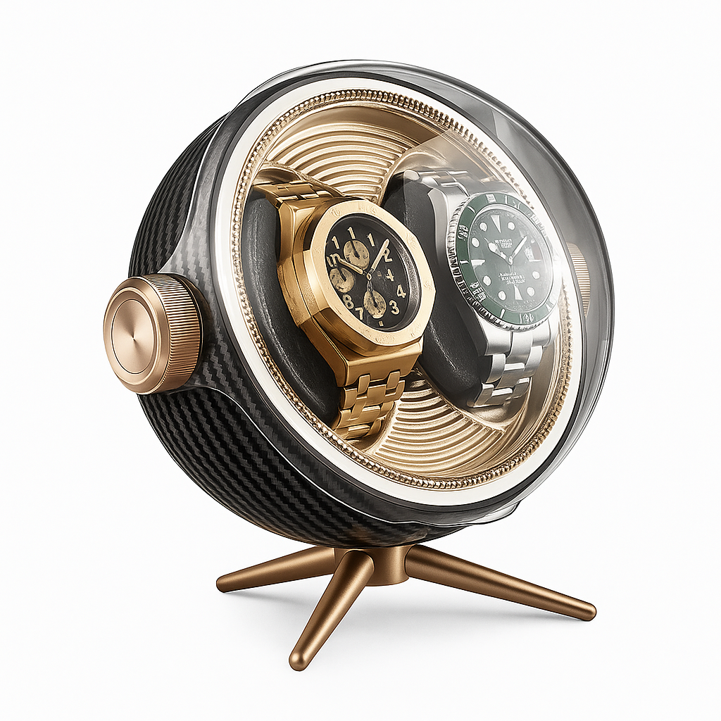 Remontoir Montre Automatique L’Équinoxe | Design Sphérique & Double Remontage