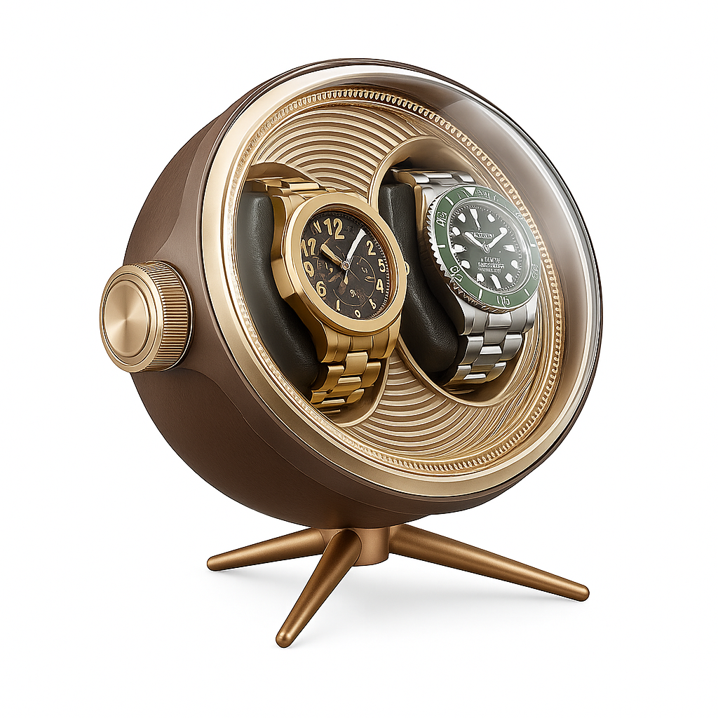 Remontoir Montre Automatique L’Équinoxe | Design Sphérique & Double Remontage
